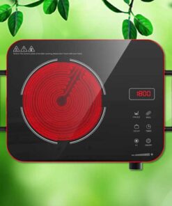 Single Burner Portable Electric Cooktop with two handle 12 Inch 1800W Infrared Cooker